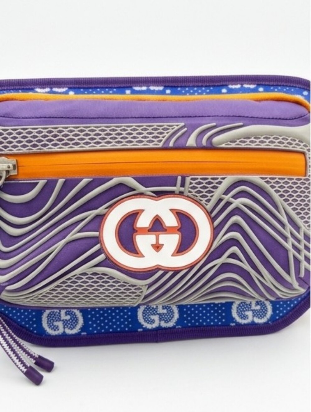 Gucci Orange and Purple Wave Logo Belt Bag - Picture 2 of 5
